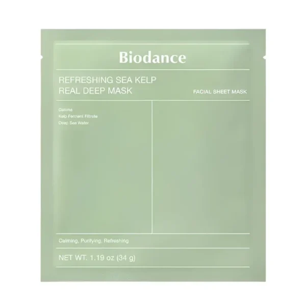 Biodance  Refreshing Sea Kelp Real Deep Mask - Καταπραυντική Gel Μάσκα Μάσκα Προσώπου, 34 g